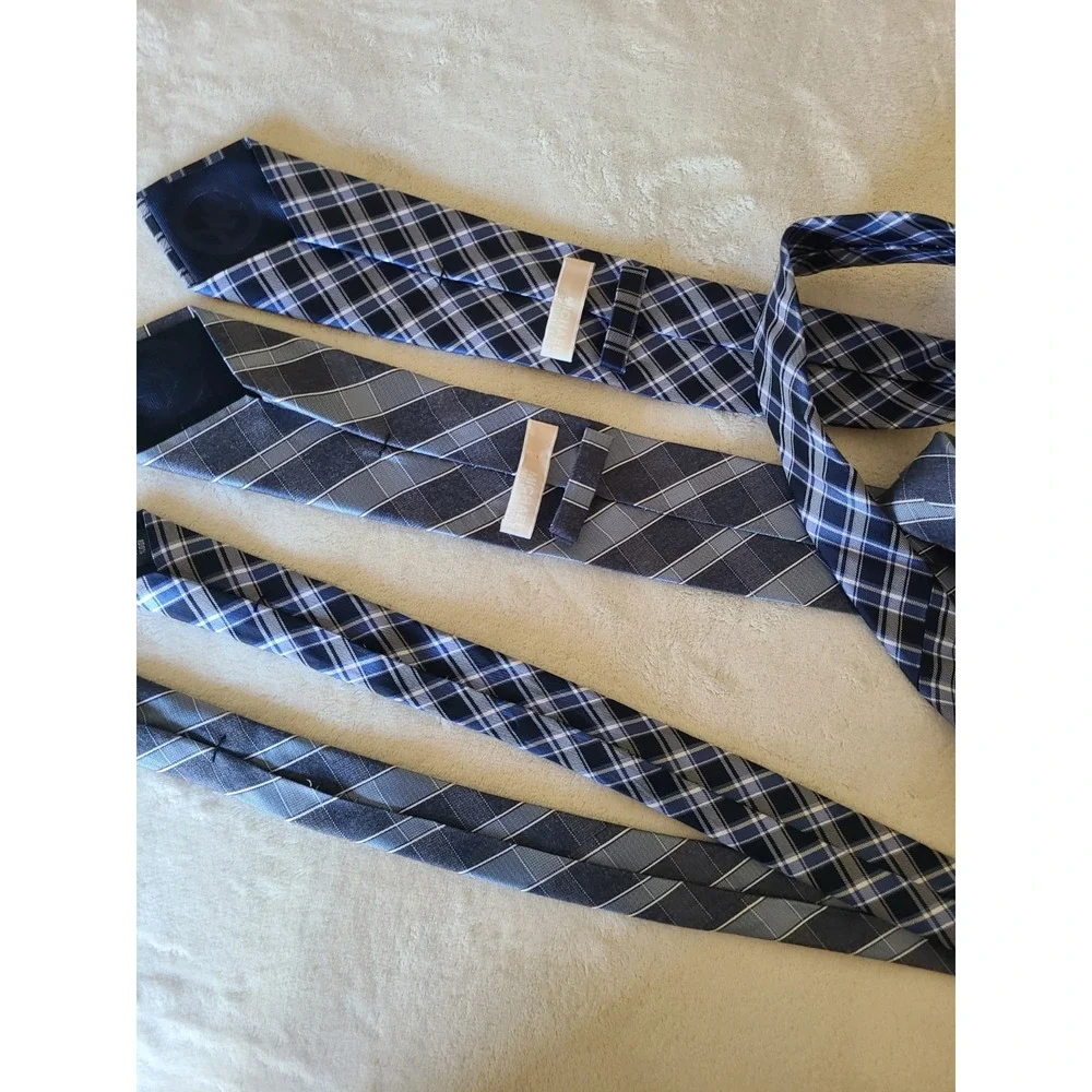 2 Michael Kors Blue Silk Ties